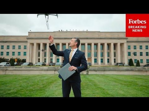 Pete Hegseth—With Drones Flying Above—Announces New Actions To End Restrictions On U.S. Drones