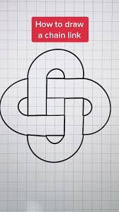 A chainlink drawn on graph paper