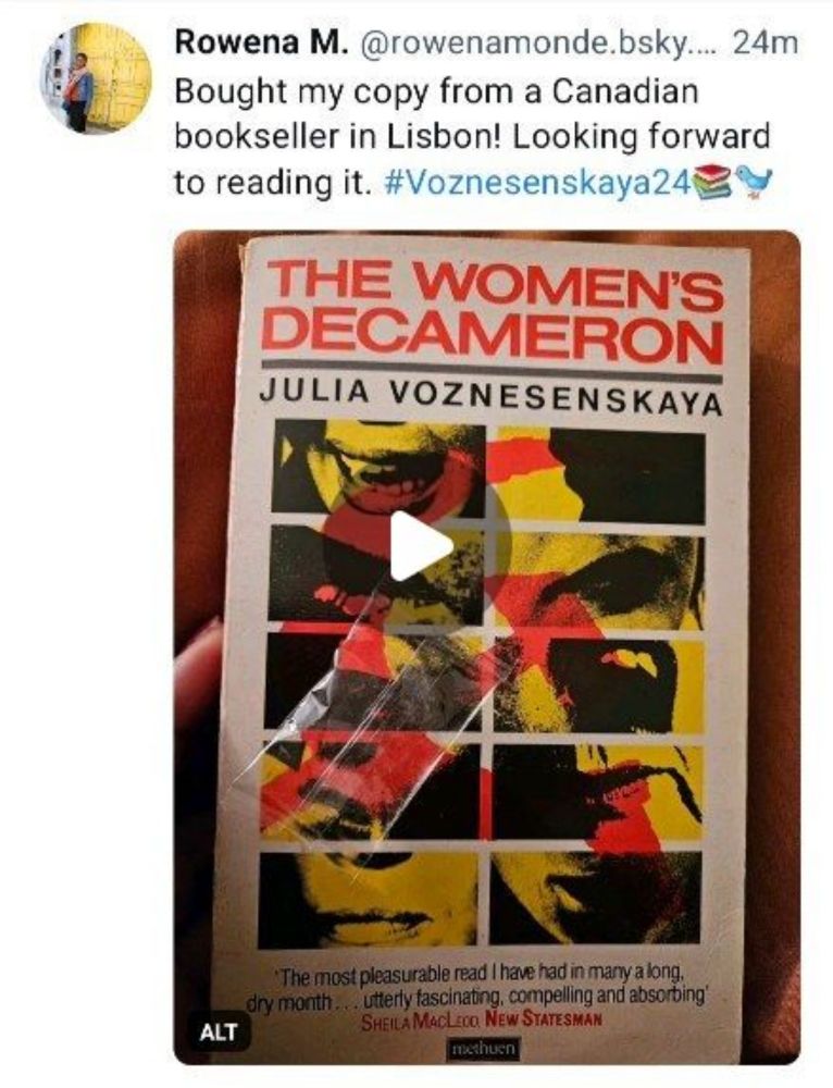 Paper Pills on Instagram: "#Voznesenskaya24📚🐦 #TheWomensDecameron #JuliaVoznesenskaya #beedoubleokayess📚🐦
#paperpills💊 #ReemReel #AThingOfBeauty"