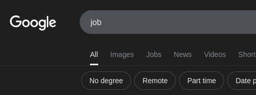 Image of me looking up job on google. Like this was going to get me any good results. Idiot.