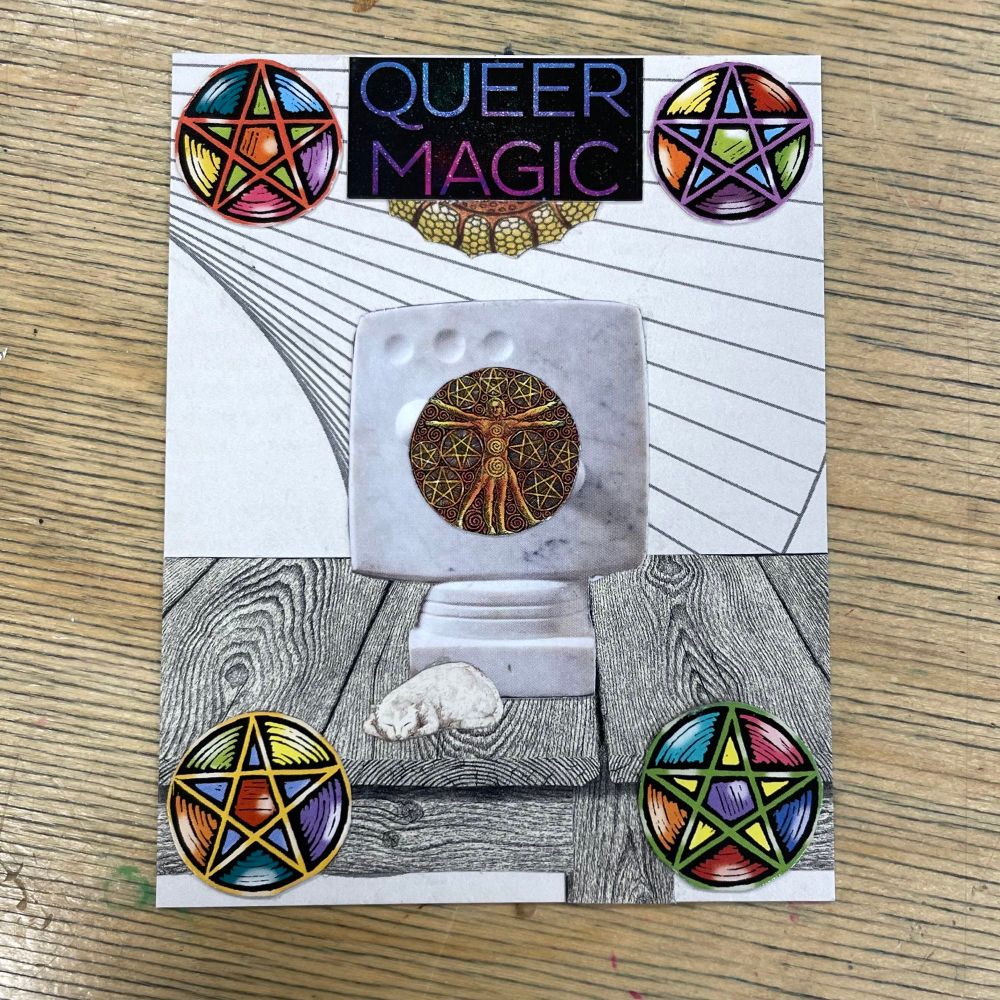 An analog mini collage