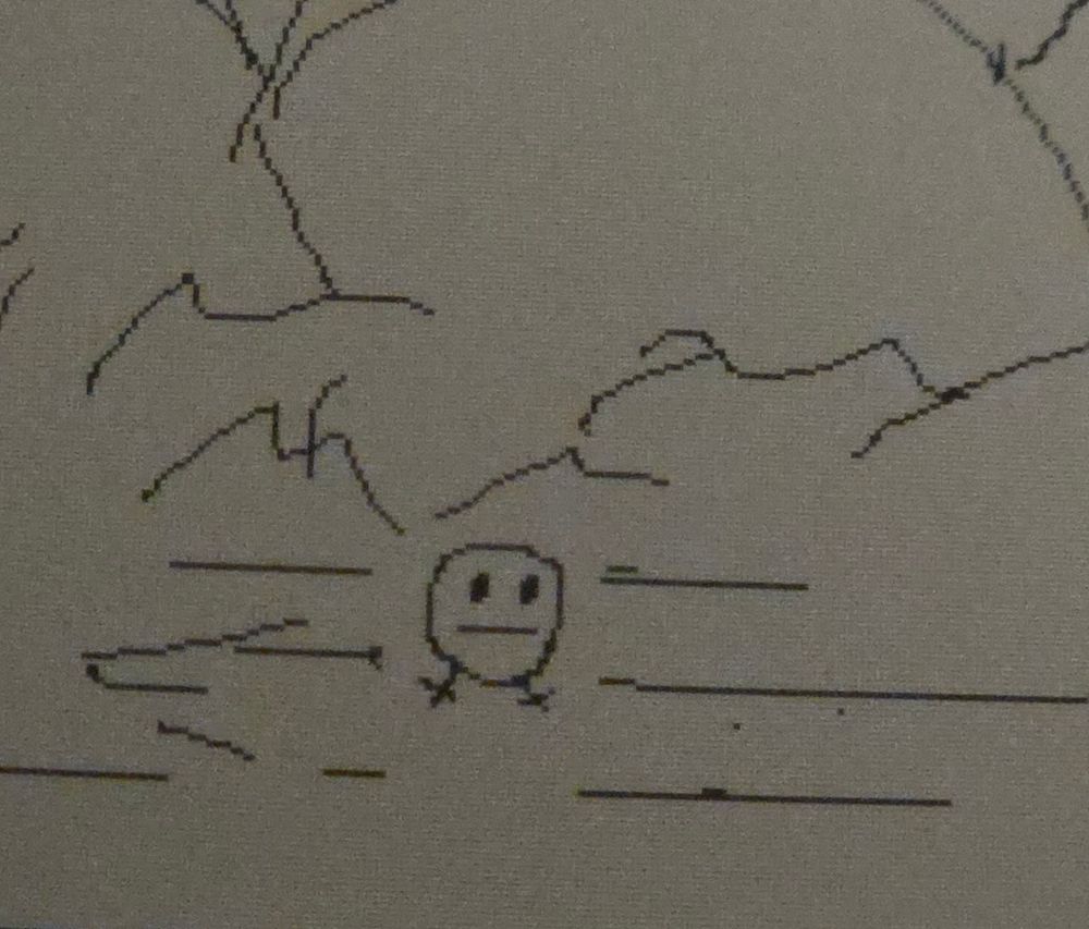 expressionless smiley face with chicken feet