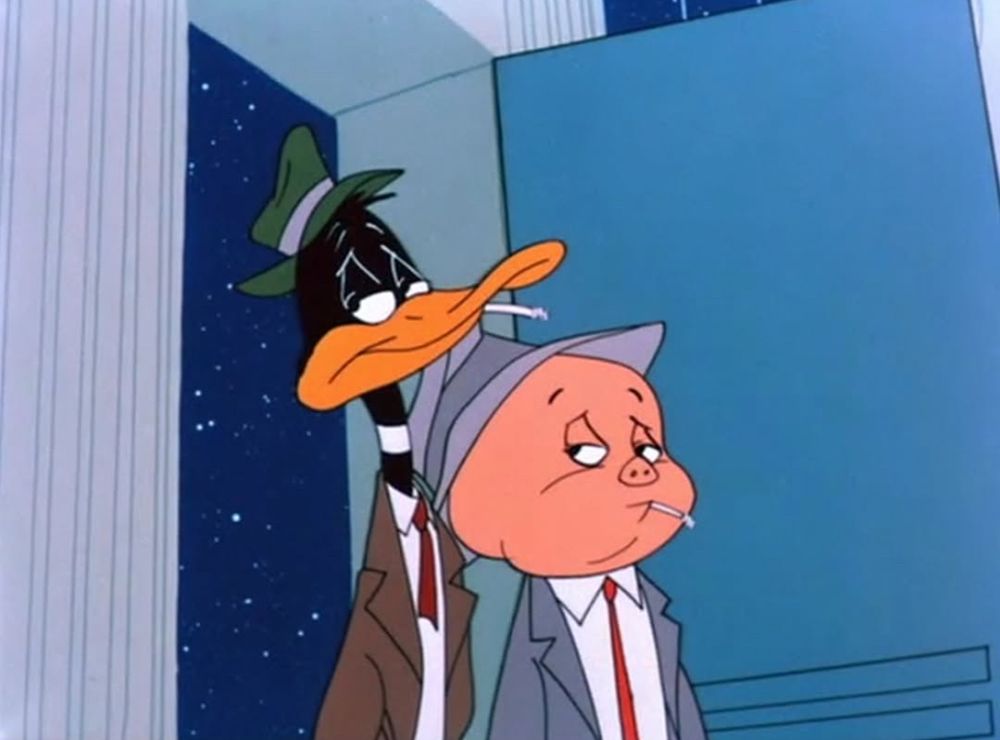 Daffy Duck and Porky Pig in ROCKET SQUAD