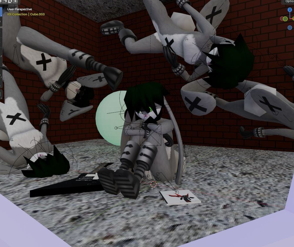 Blender screenshot showing the chaos