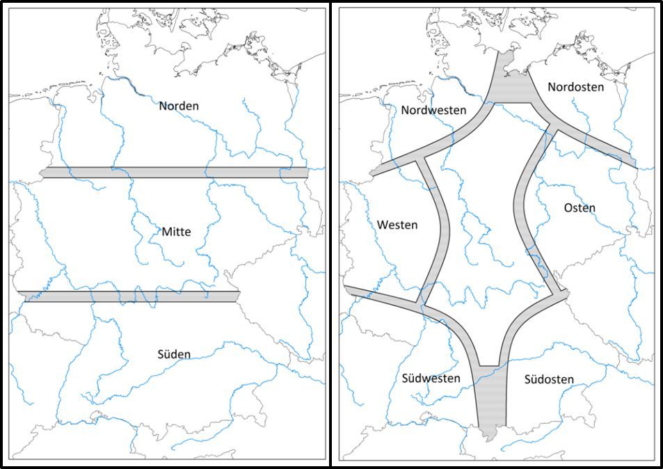 Geografische Einteilung für Deutschland