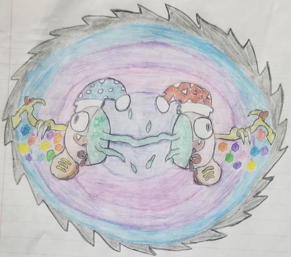 Silly genocidal jester bean I made in 2017