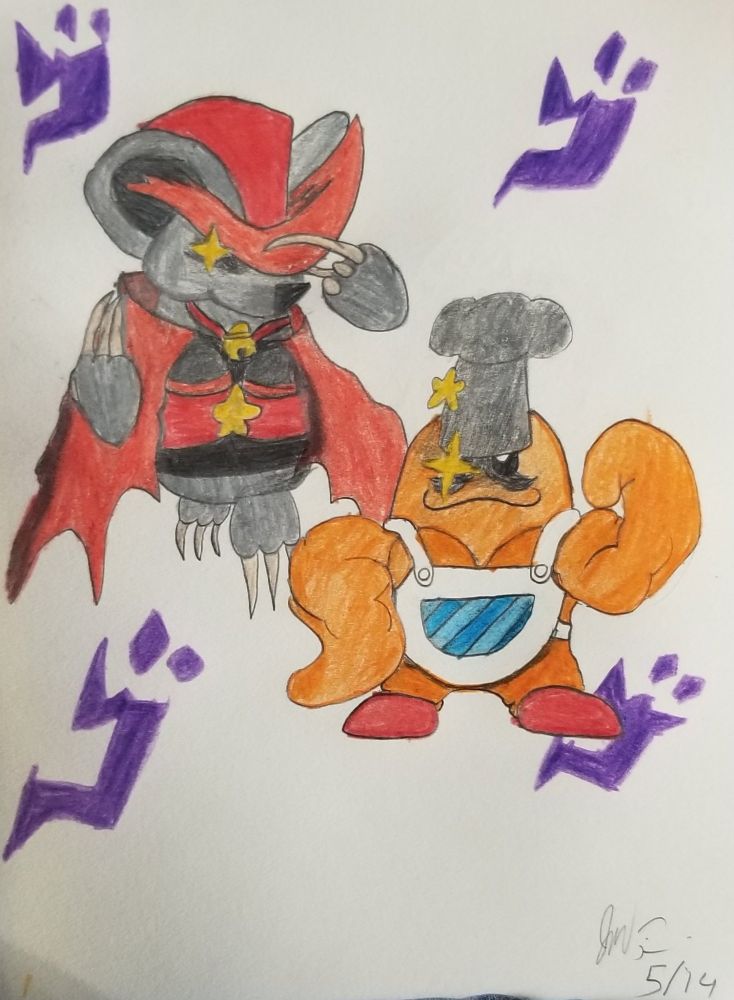 If Kirby was part of Jojo series: ft. Kawasaki with his Daroach stand.