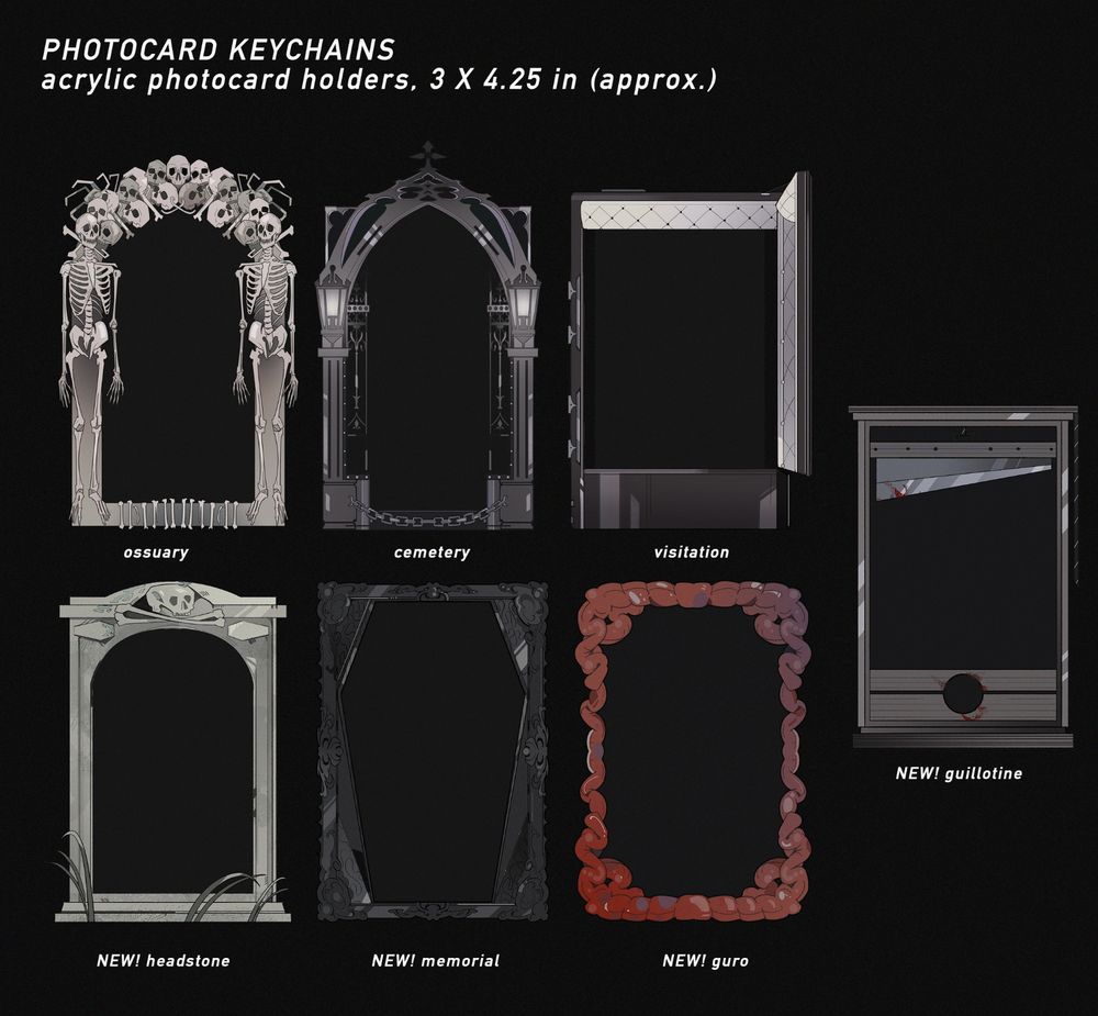 a selection of photocard holders