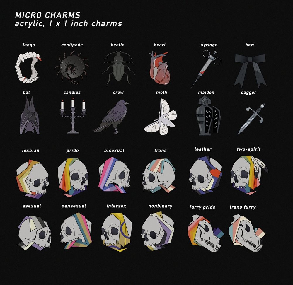a selection of micro charms
