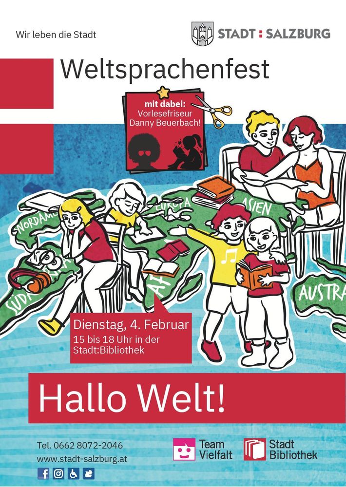 Poster Weltsprachenfest der Stadt Salzburg