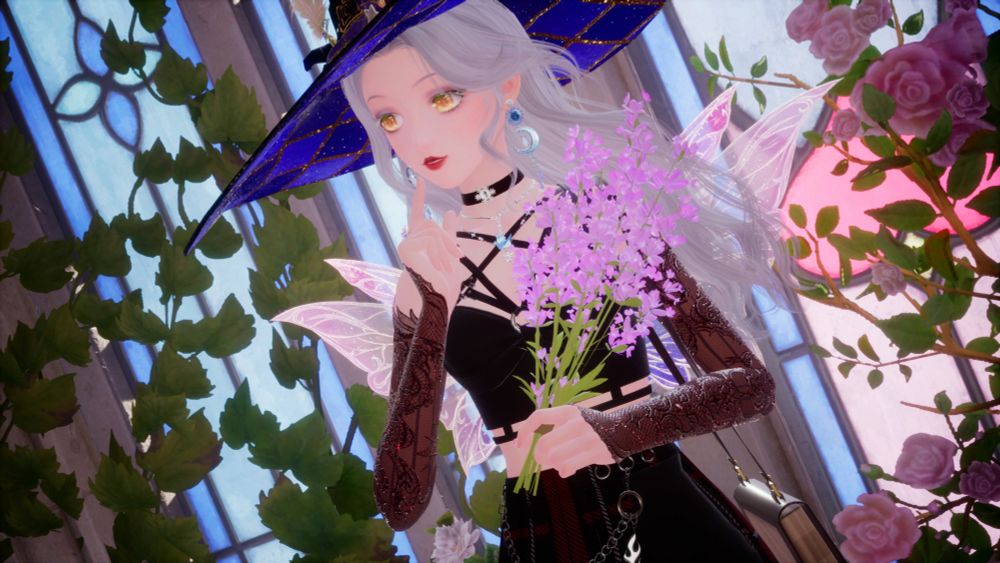 I tried to make myself in Infinity Nikki! I need more purple items and I had no fox ears or tail to use DX<