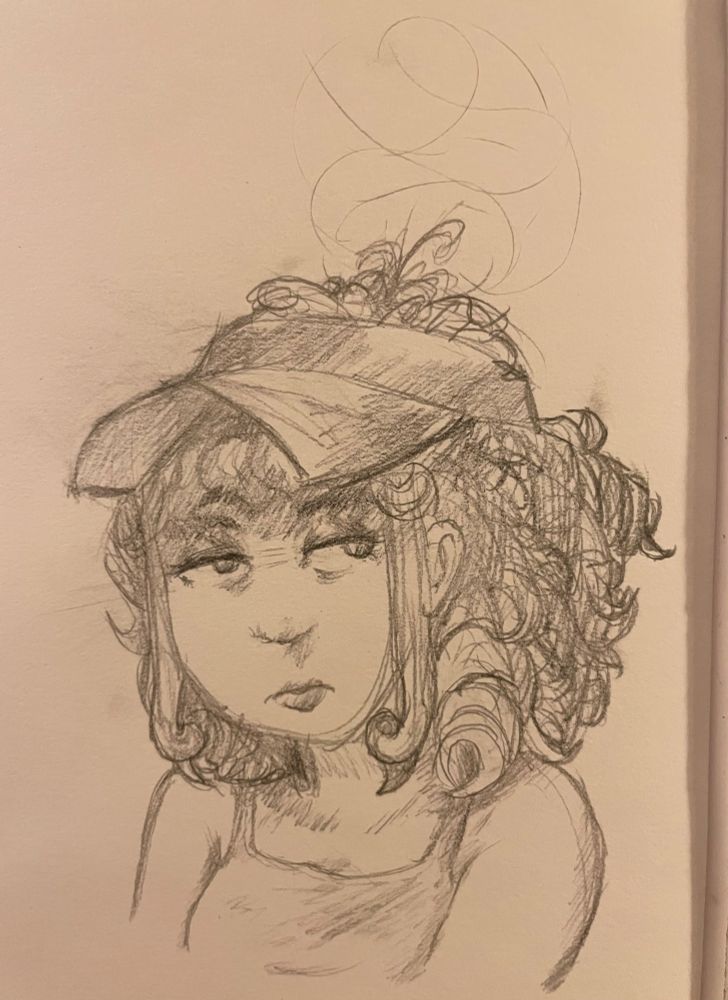 Semi-detailed Plant shop lady sketch
