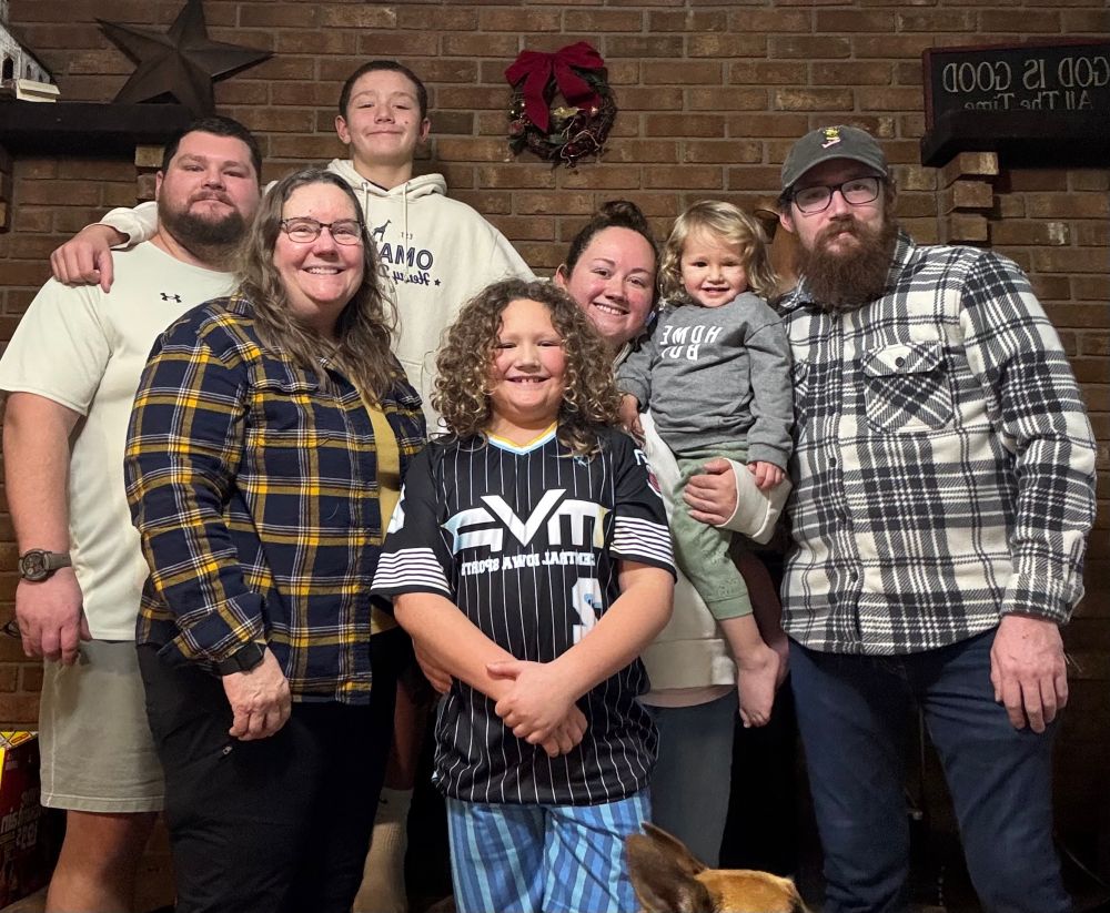 My Iowa family (Bryan, Zayden, Emry, Lauren, Riley) and son Ethan. 