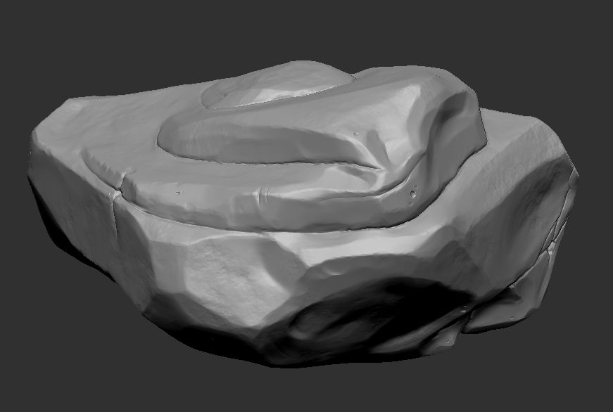 Sculpt of the highpoly of another boulder.