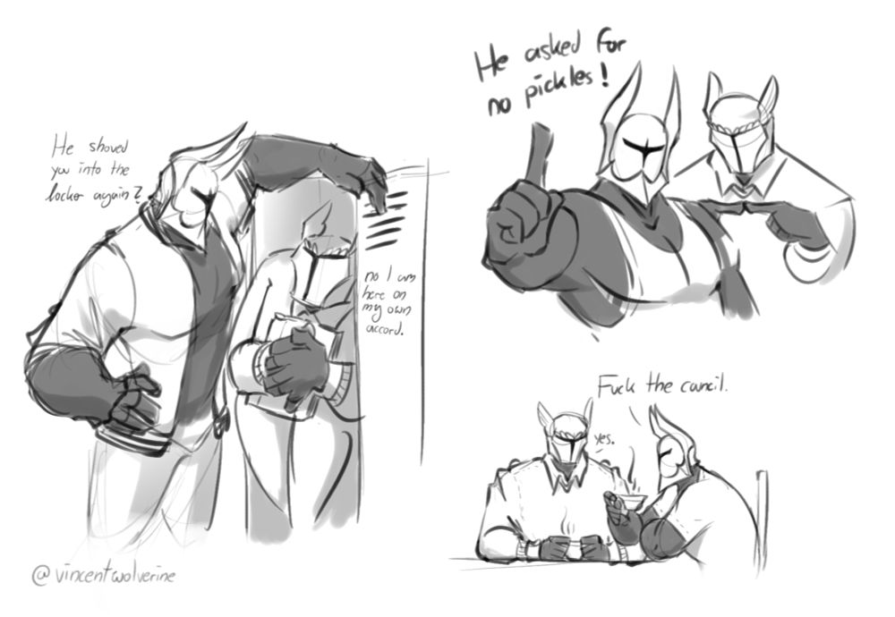 Barachiel and Surufel being very good friends :)