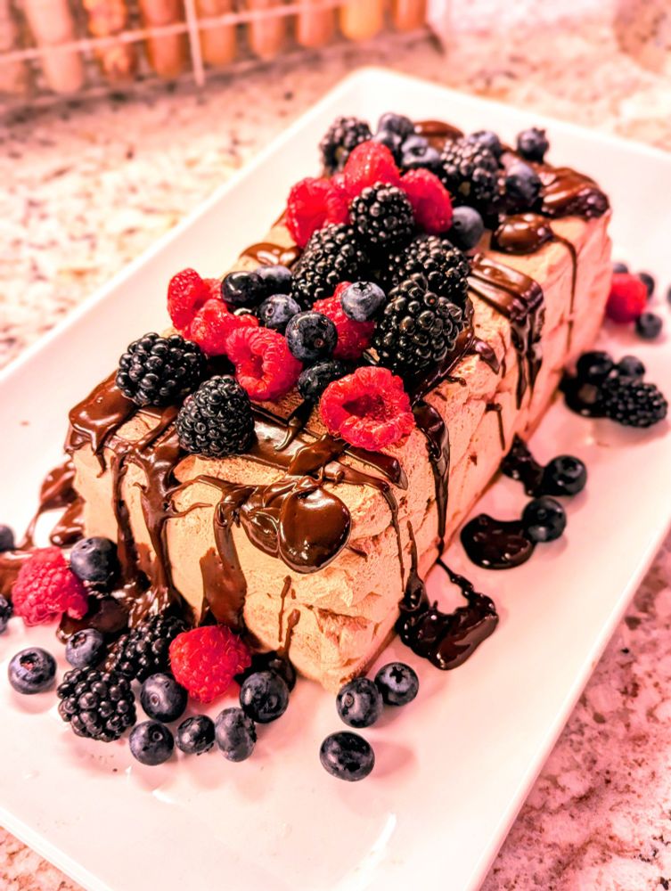 Semifreddo with lots of berries