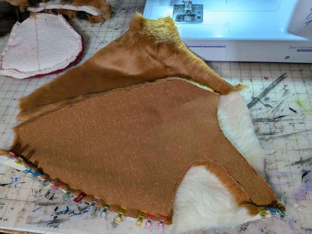 Progress on the sandseal. Body pieces clipped together.
