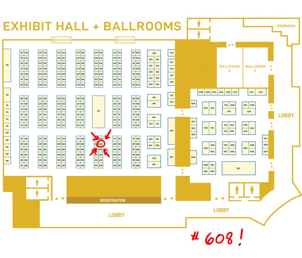 Map of the Artist Alley at LBX