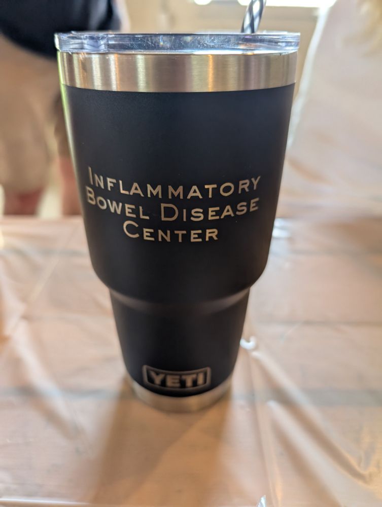 Yeti cup saying "Inflammatory Bowel Disease Center"