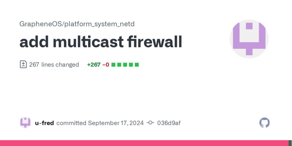 add multicast firewall · GrapheneOS/platform_system_netd@036d9af