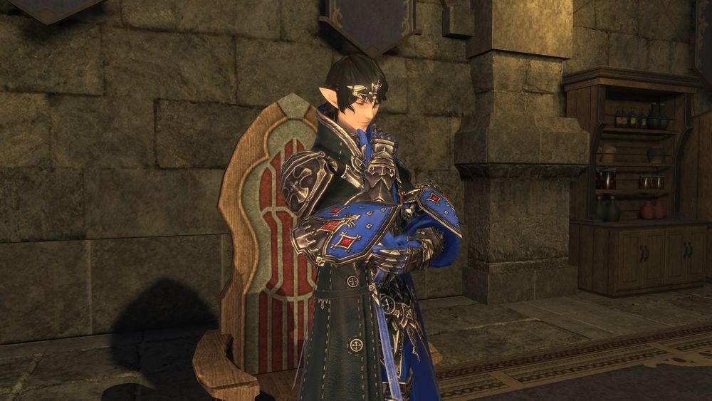 Knight Aymeric is thinking about whether to engage with the other dragon.
