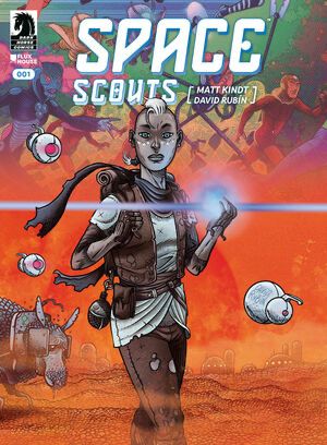 Cover to Dark Horse Comics’ Space Scouts by Matt Kindt and David Rubin.