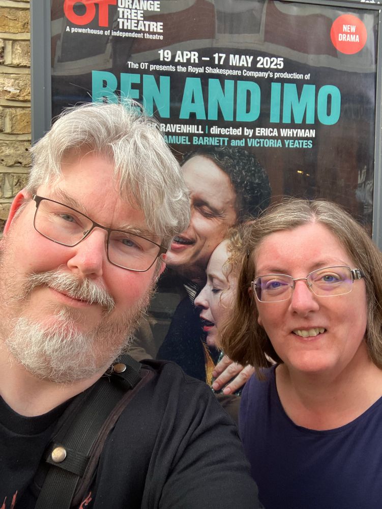 Selfie in front of the theatre poster.
