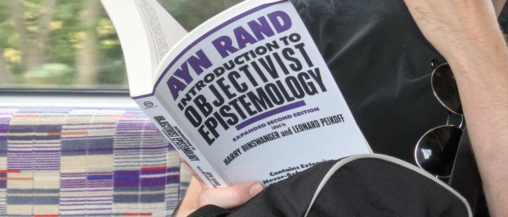 A cunt thinks about Ayn Rand at the top of his voice.