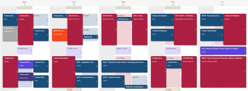 Chaotic AGU schedule