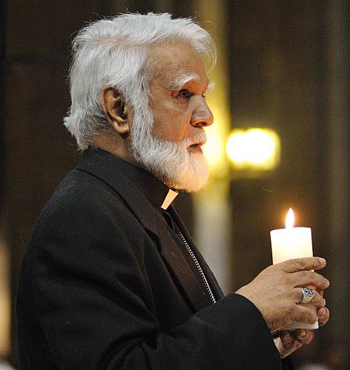Cardinal Joseph Coutts looking like he’s about to sing a particularly soulful rendition of What a Fool Believes 