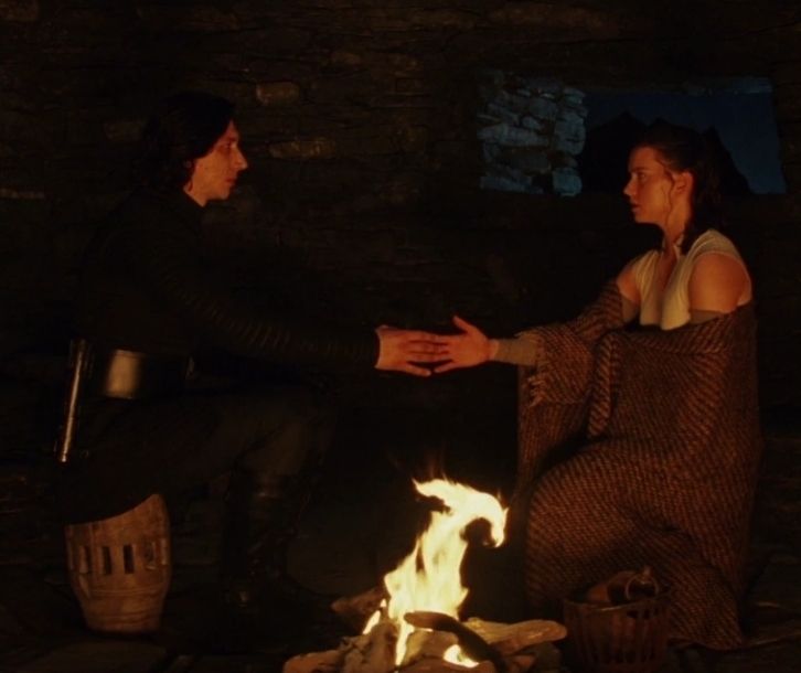 Kylo and Rey "Force timing" in The Last Jedi. "The closest Star Wars has gotten to a sex scene."