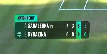 sabalenka - rybakina berlin match, rybakina up 6-2 in final set tiebreaker