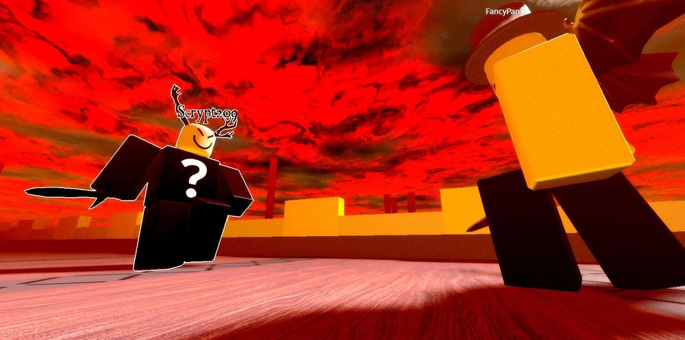 Scrypt fighting someone on a bridge in SFOTH (sword fight on the heights)