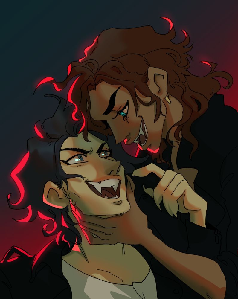 my OC Zayn and friends OC Axel, vampires