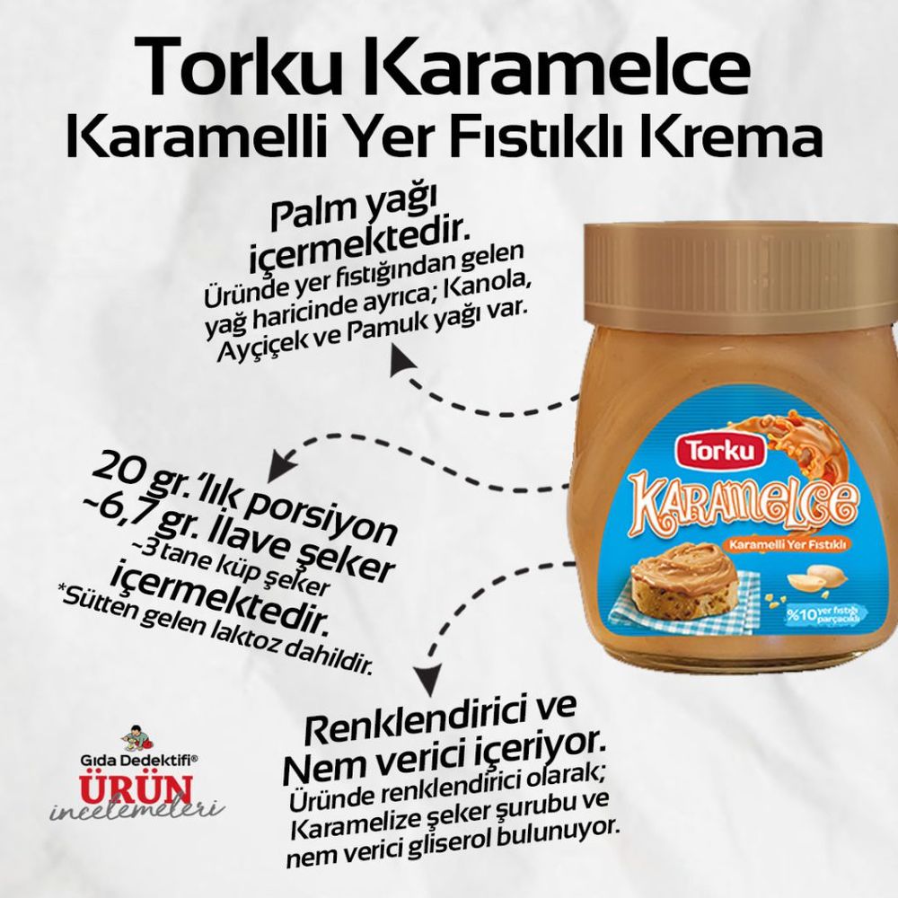 Torku Karamelce Karamelli Yer Fıstıklı Sütlü Krema - Gıda Dedektifi