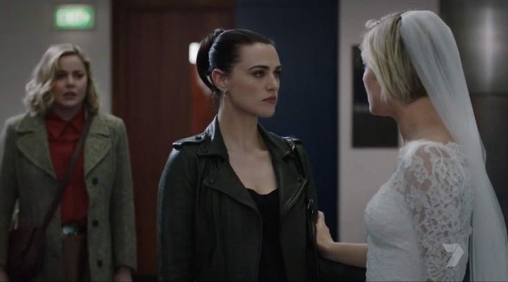 Katie McGrath as Saskia De Merindol in Secret Bridesmaids’ Business. 