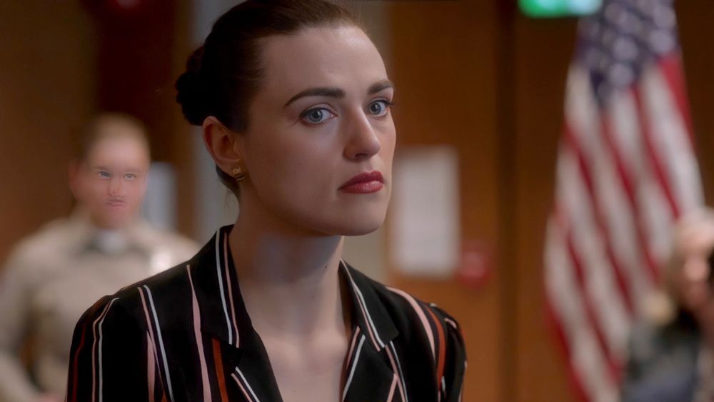 Katie McGrath as Lena Luthor in Supergirl. 