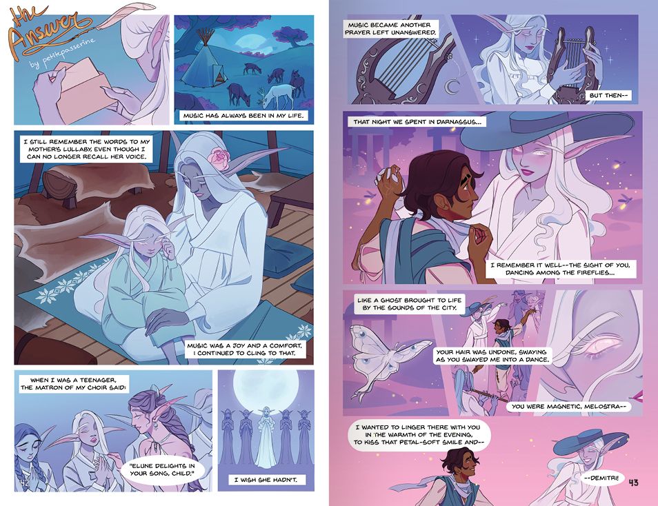 First two pages of “The Answer” by petitepasserine