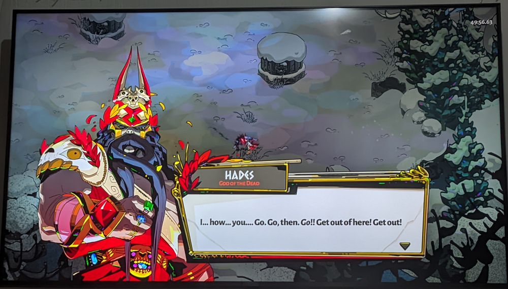 Hades astonished by his defeat