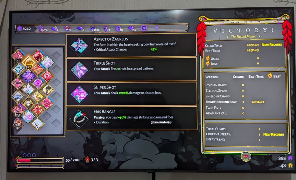 Stats screen