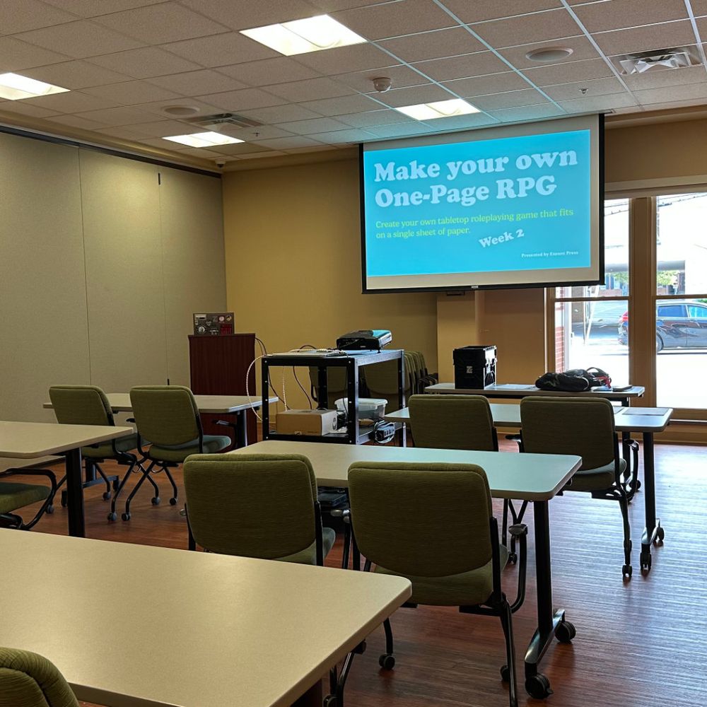 public library classroom ttrpg class