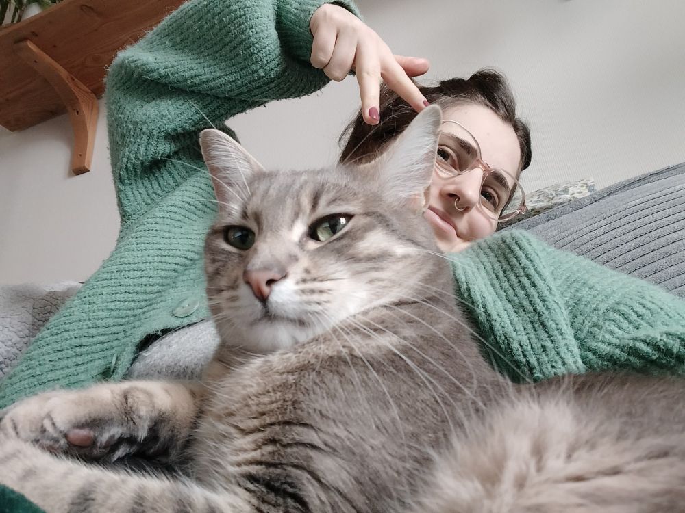 Photo de ce bg de Zaius et de moi (en mode télétravail)