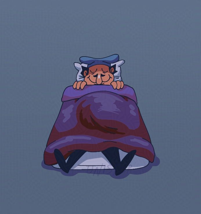 Fake Peppino sleeping.