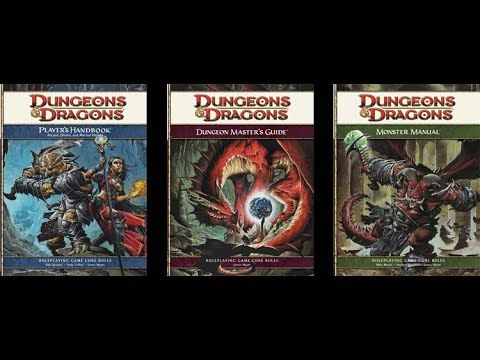 Covers of the PH, DMG, and MM for 4E. 