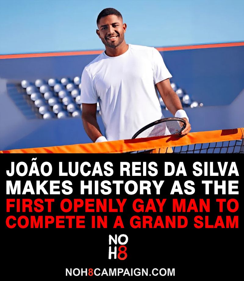 João Lucas Reis da Silva makes history as the first openly gay man to compete in a Grand Slam 🎾 #NOH8