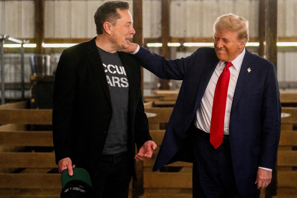 Elon and Trump laughing over how bad they are about to fuck us without Hawk Tuahing on it. 