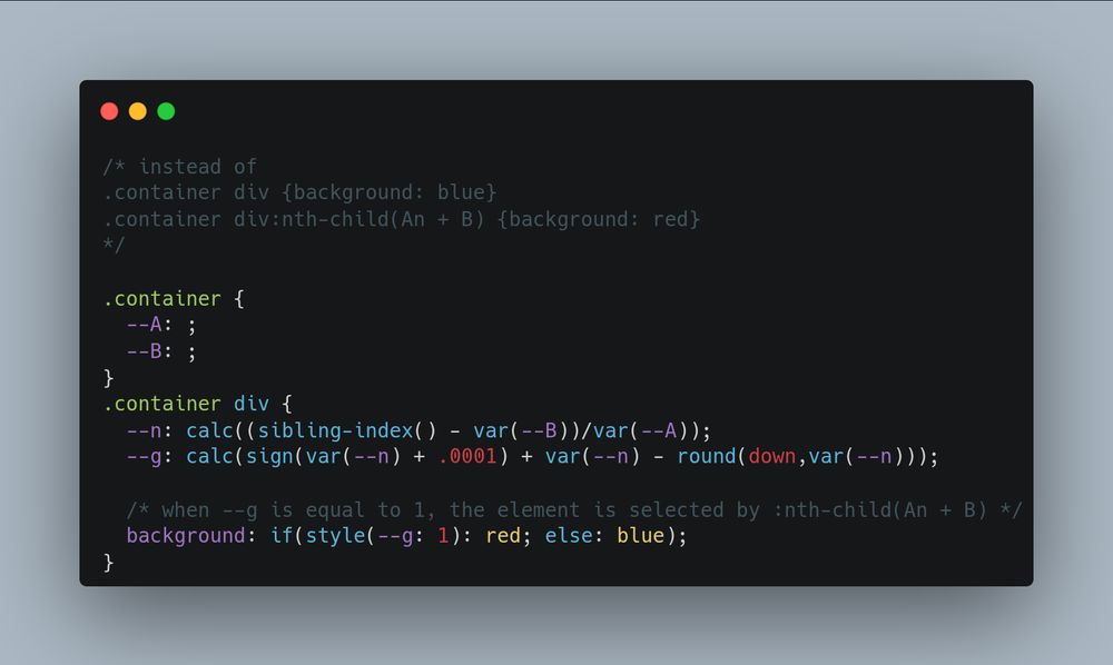 Overview of the CSS code from the linked post
