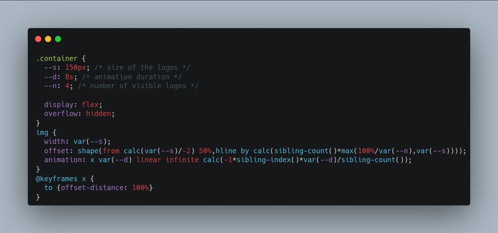Overview of the CSS code from the link in the original post