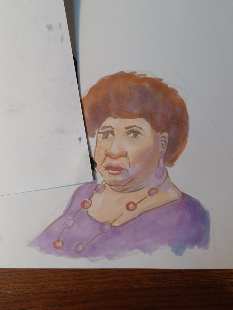 A drawing of Caroline Julian, the prosecutor in bones .