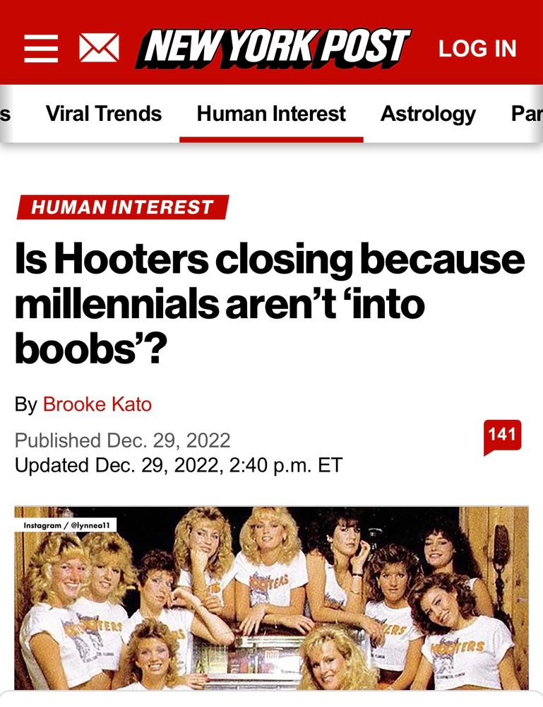 Michael Tae Sweeney: “waiting for the “hooters went bankrupt 